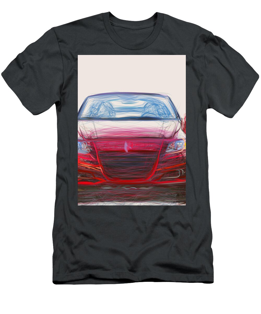 18 Honda Cr Z Hatchback Drawing Carstoon Concept T-Shirt