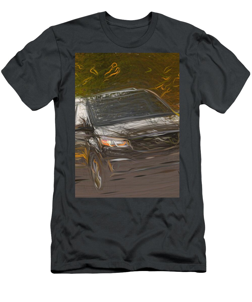18 Kia Sedona Minivan Drawing Carstoon Concept T-Shirt
