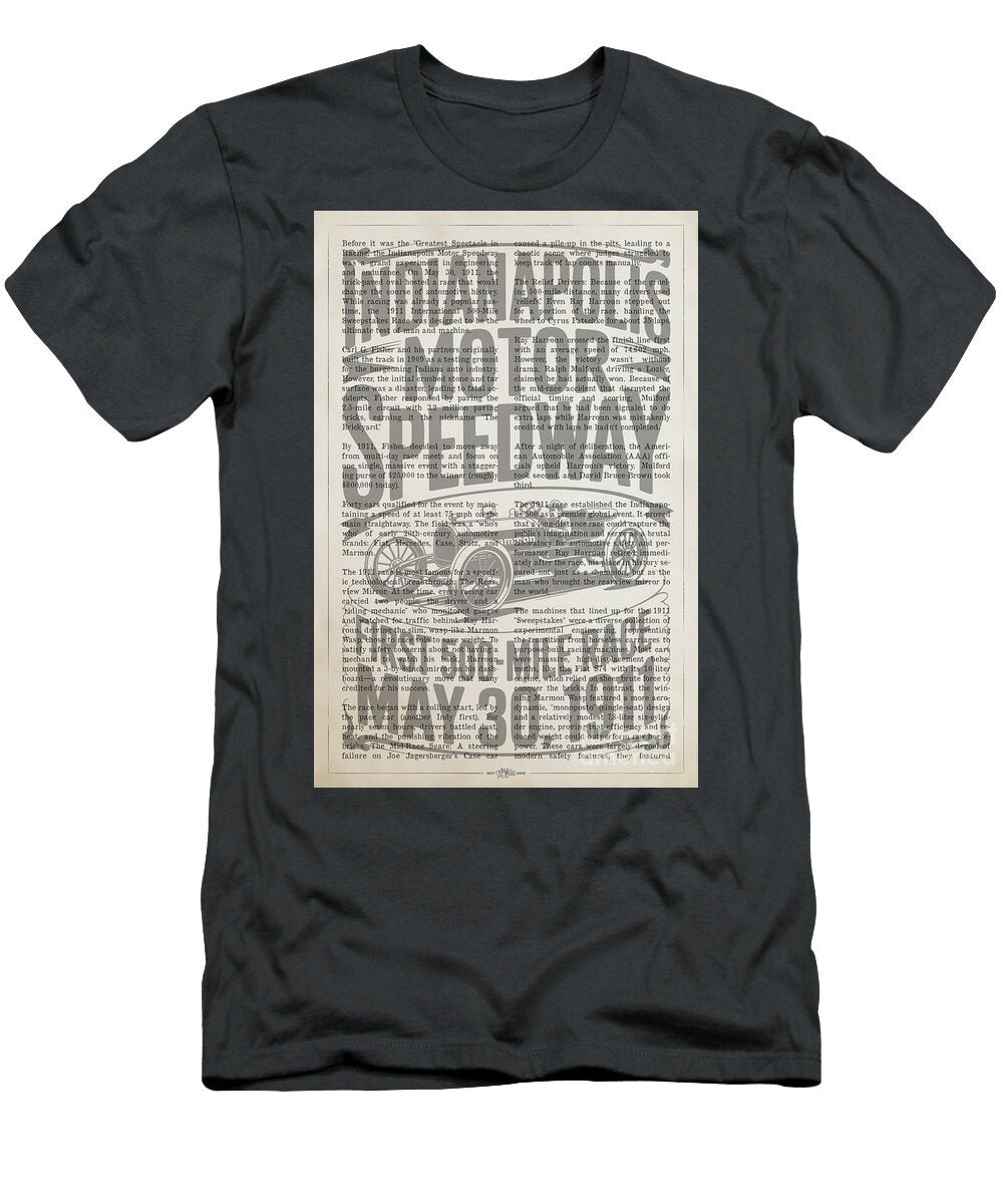 1911 Indy 500 Motor Speedway Dictionary Page Aged Pixel T-Shirt