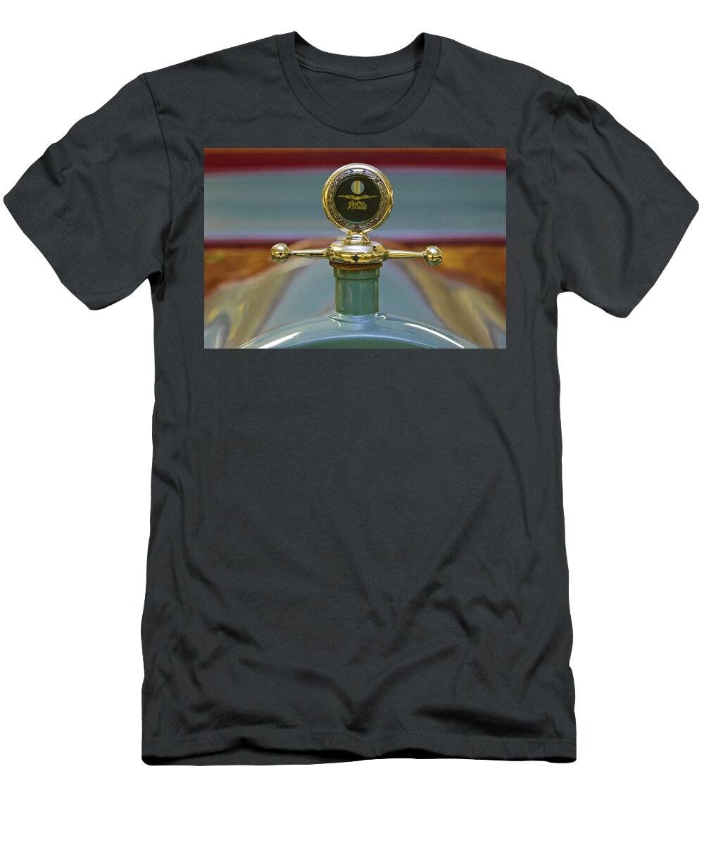 1913 White Gentlemans Roadster Hood Ornament Jill Reger T-Shirt