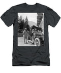 1920s Couple Man Standing Beside Car Vintage Images T-Shirt
