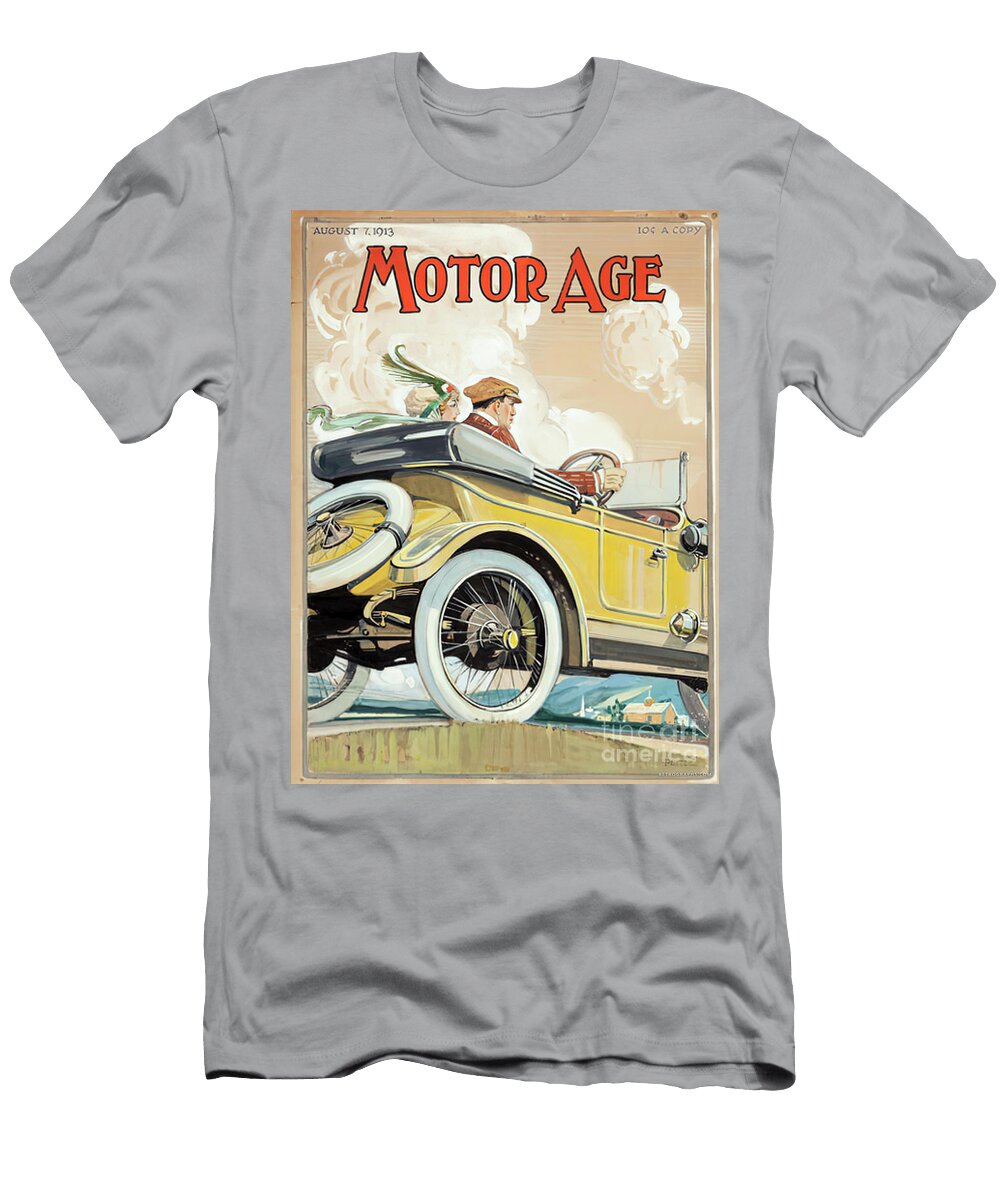 1920s Motor Age Cover of Sports Roadster and Couple Retrographs T-Shirt