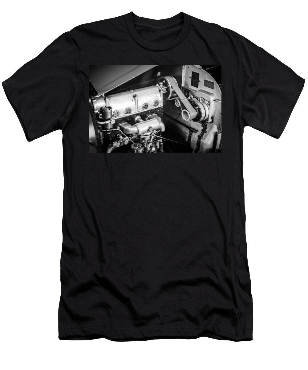 1925 Bugatti Brescia Type 23 Roadster Engine 0583bw Jill Reger T-Shirt
