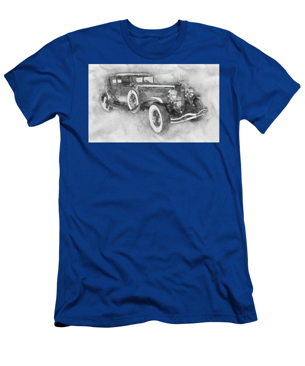 1928 Duesenberg Model J Automotive Art Car Posters Studio Grafiikka T-Shirt