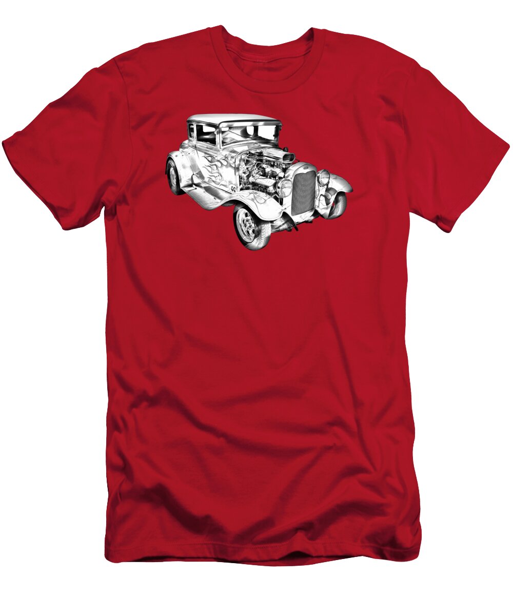 1930 Model a Custom Hot Rod Illustration Keith Webber Jr T-Shirt
