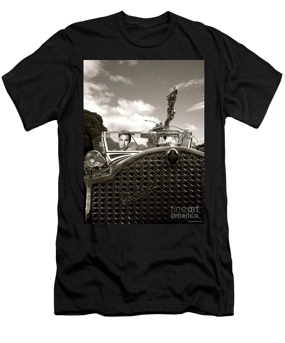 1930s Image of Errol Flynn Peering From Packard Roadster Windshield Retrographs T-Shirt