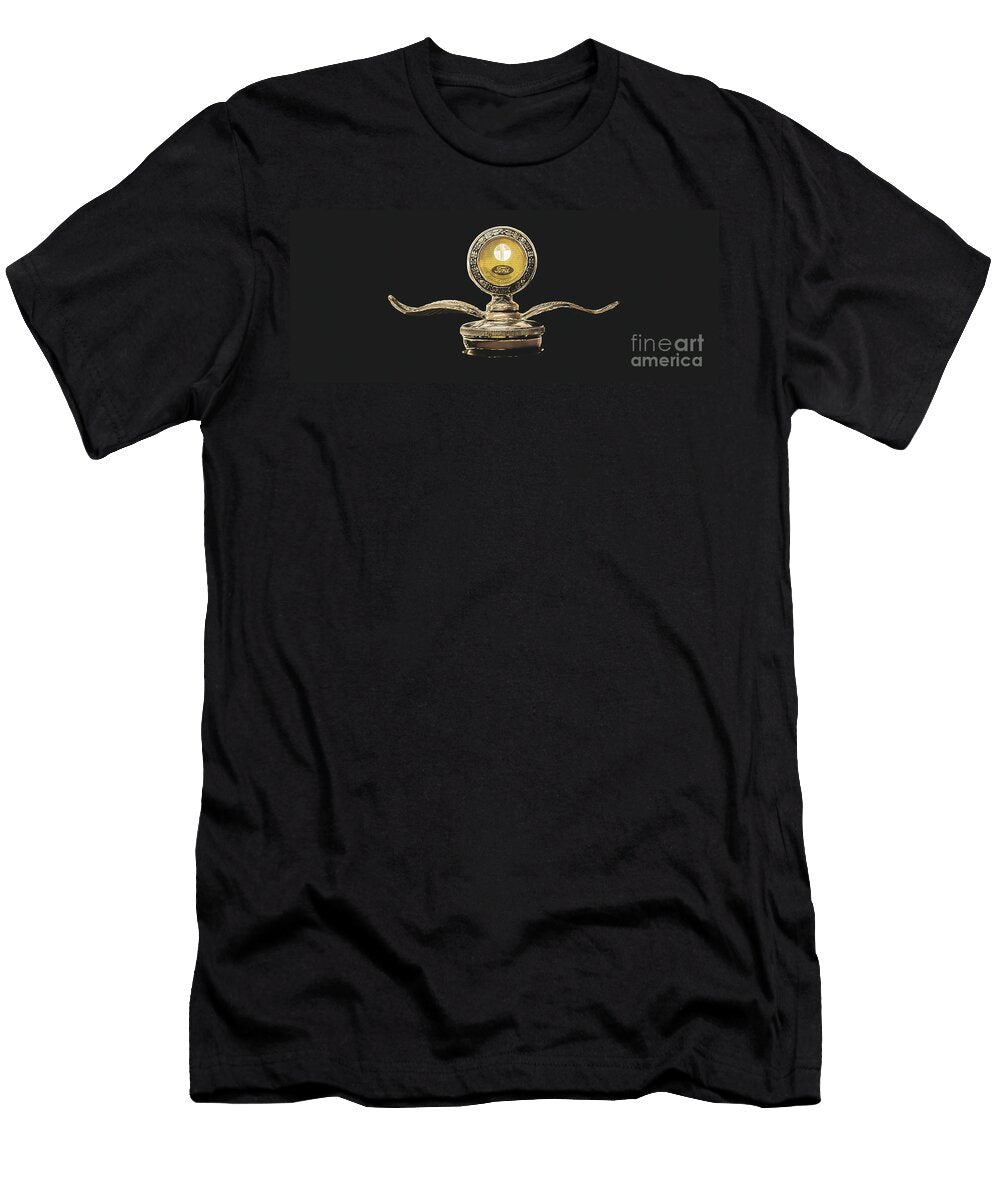 1931 Ford Model a Hood Ornament Blk Liesl Walsh T-Shirt