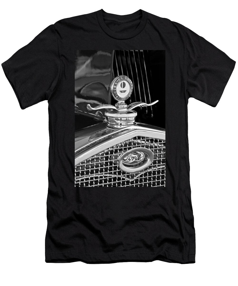1931 Model a Ford Deluxe Roadster Hood Ornament 2 Jill Reger T-Shirt