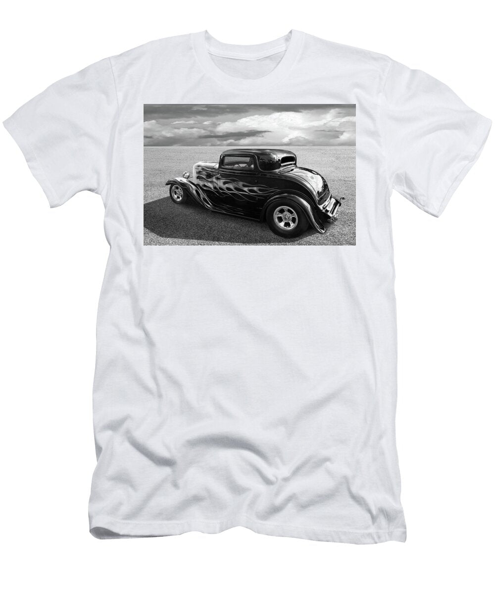 1932 Ford Coupe Hot Rod Blacl and White Gill Billington T-Shirt