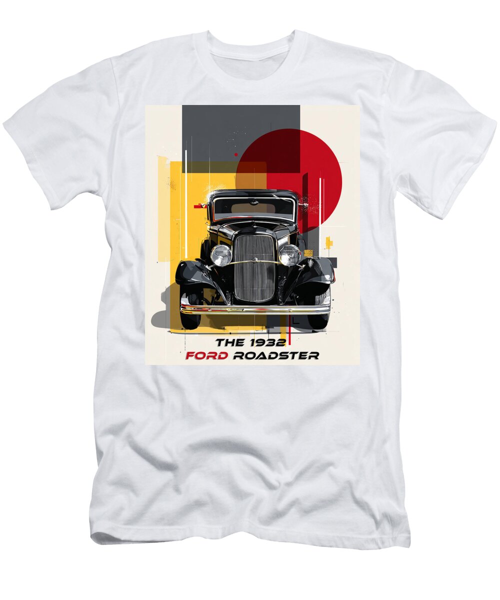 1932 Ford Roadster Artwork Kevin Walker and Pixel Reverie T-Shirt