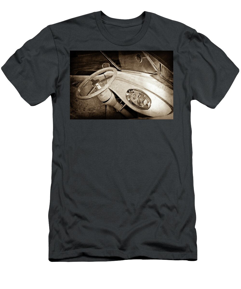 1932 Ford Roadster Steering Wheel 0225s Jill Reger T-Shirt
