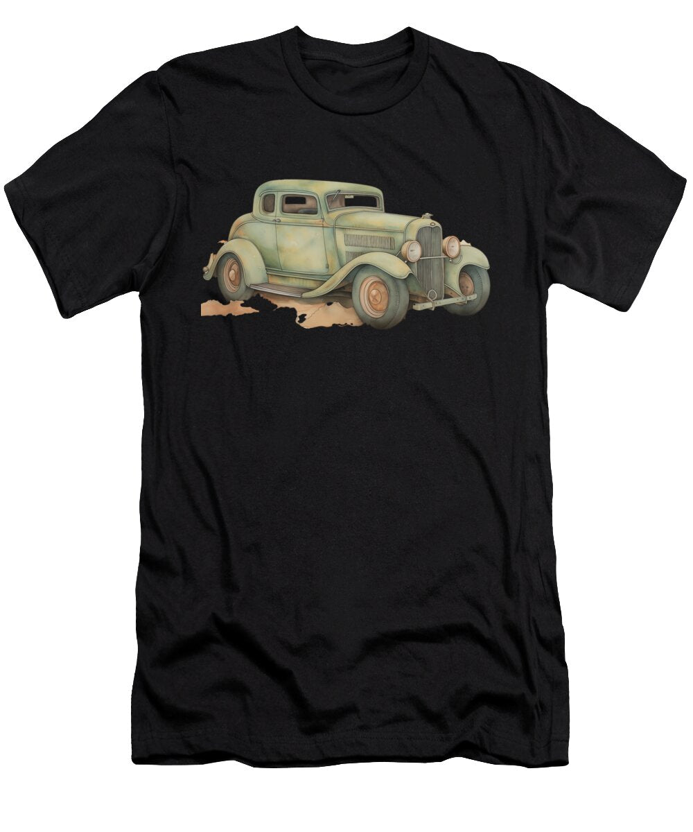 1932 Plymouth Coupe Watercolor 95 Peter Lopez T-Shirt