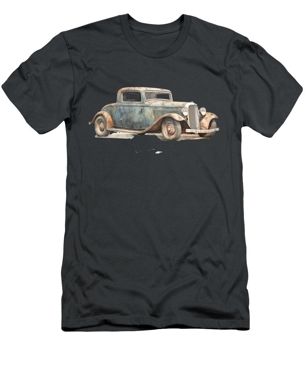 1934 Ford Coupe Watercolor Number 60 Peter Lopez T-Shirt