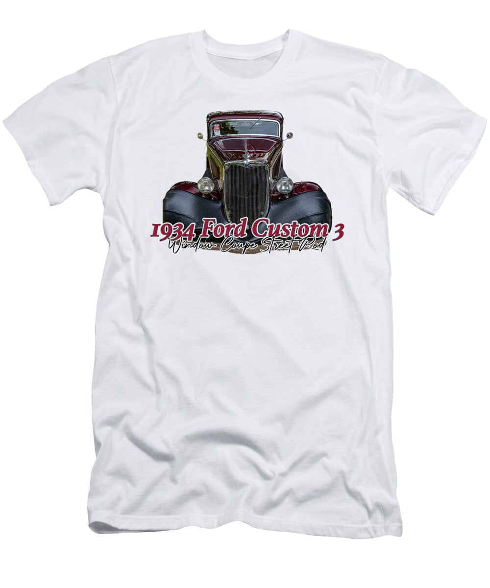 1934 Ford Custom 3 Window Coupe Street Rod Gestalt Imagery T-Shirt