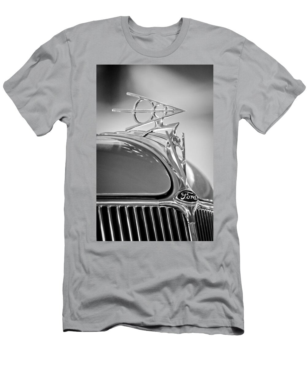 1936 Ford Deluxe Roadster Hood Ornament 2 Jill Reger T-Shirt