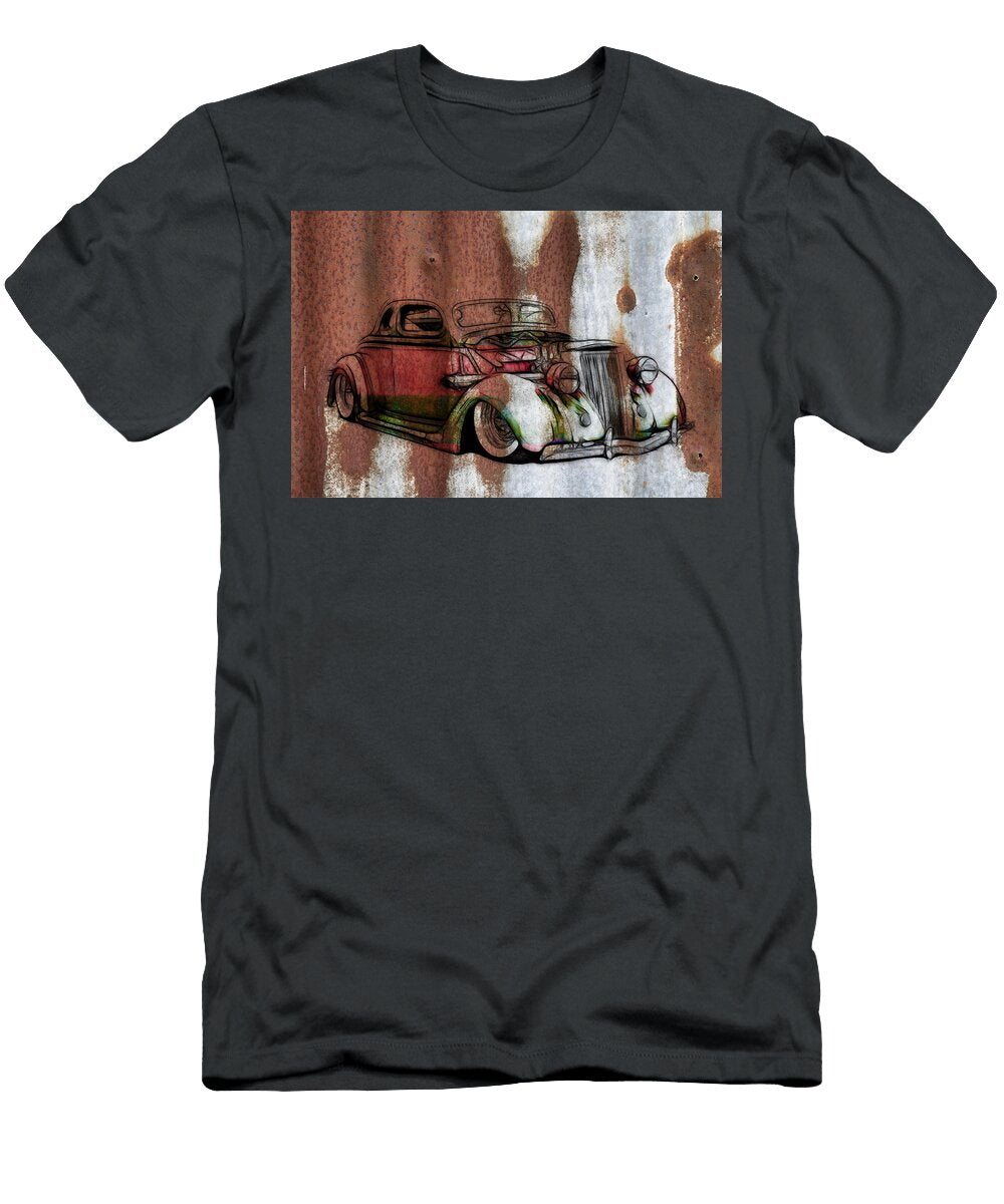 1936 Ford on Metal Steve Mckinzie T-Shirt