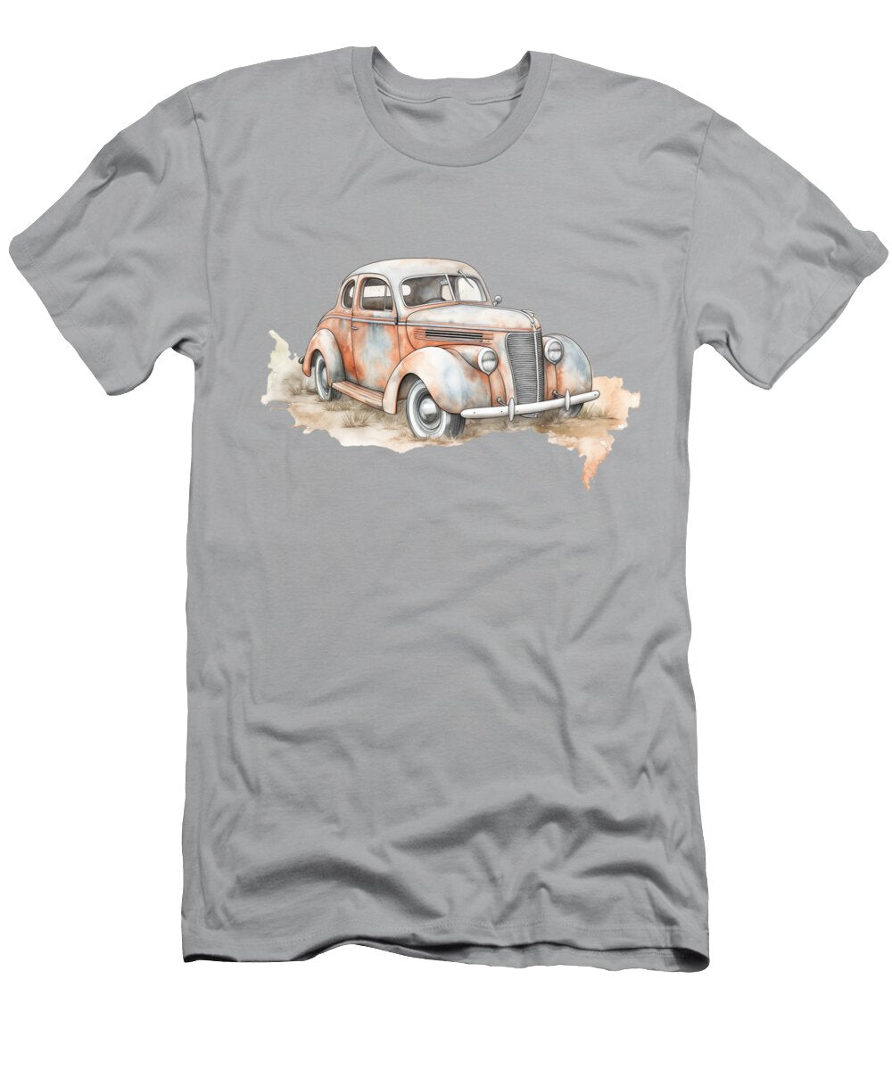 1937 Ford Coupe Red Watercolor 285 Peter Lopez T-Shirt