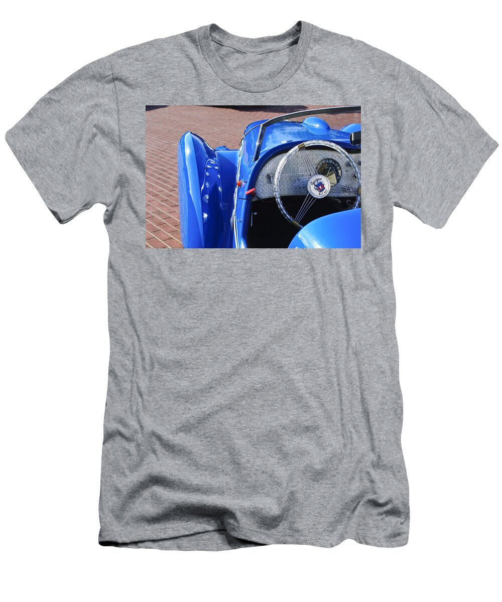 1937 Peugeot 402 Darlmat Legere Speacial Sport Roadster Recreation Steering Wheel Emblem Jill Reger T-Shirt