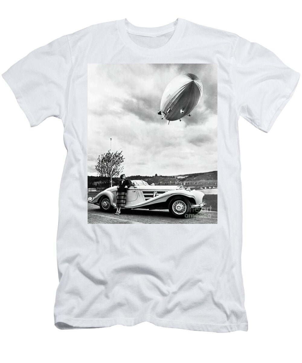1939 Mercedes Benz 540k Special Roadster with Model and Blimp Retrographs T-Shirt