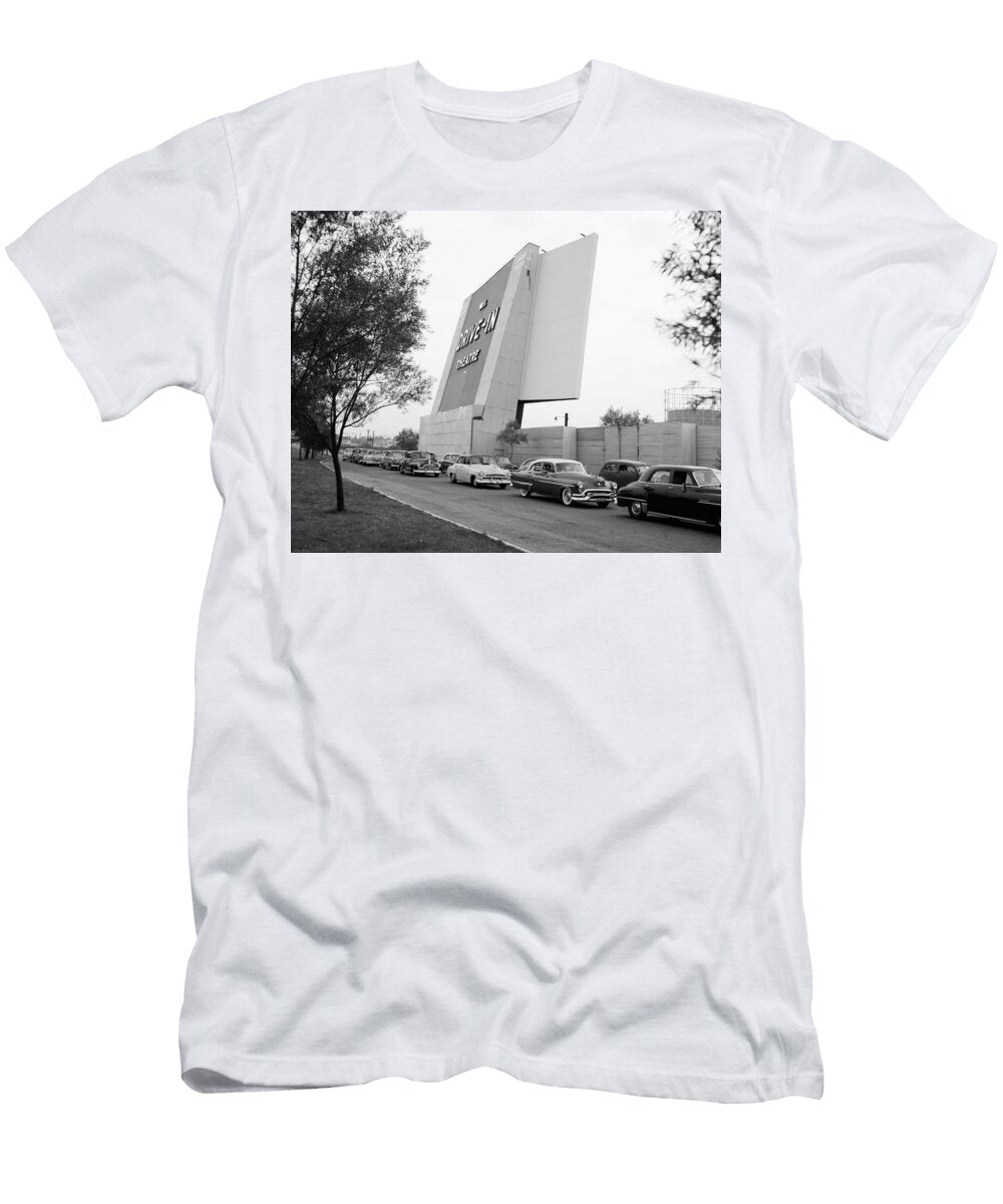 1950s Automobiles in Line to Enter Vintage Images T-Shirt