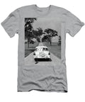 1950s Back of White Ford Sedan Driving Vintage Images T-Shirt