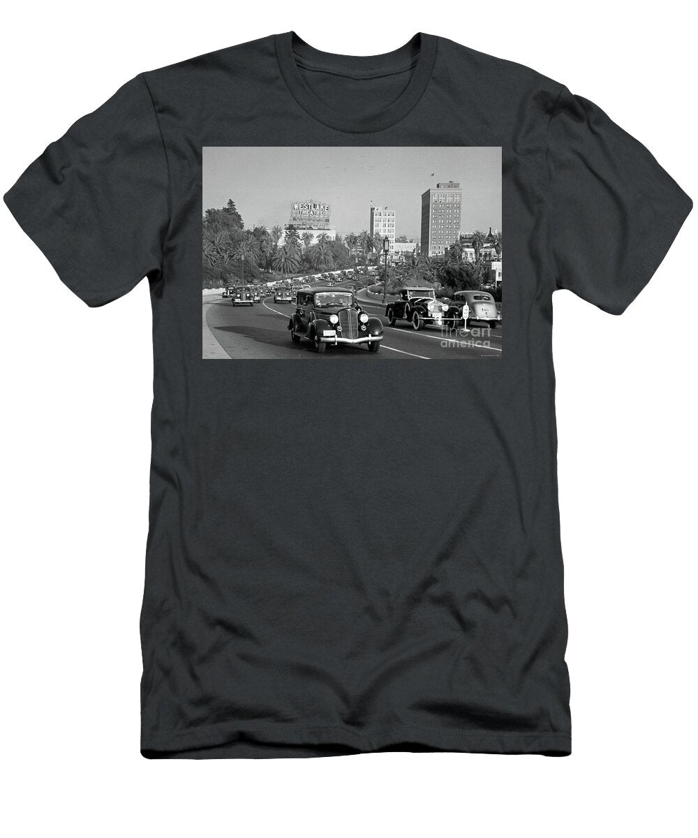 1950s Highway with 1923 Rolls Royce Silver Ghost Piccadilly Roadster Retrographs T-Shirt