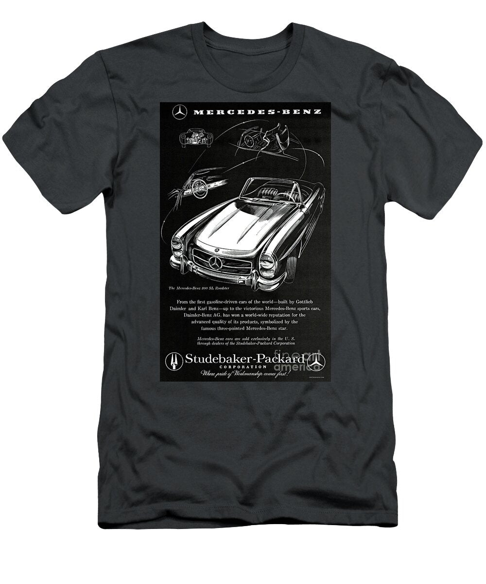 1950s Mercedes Benz 300sl Studebaker Packard Advertisement Retrographs T-Shirt