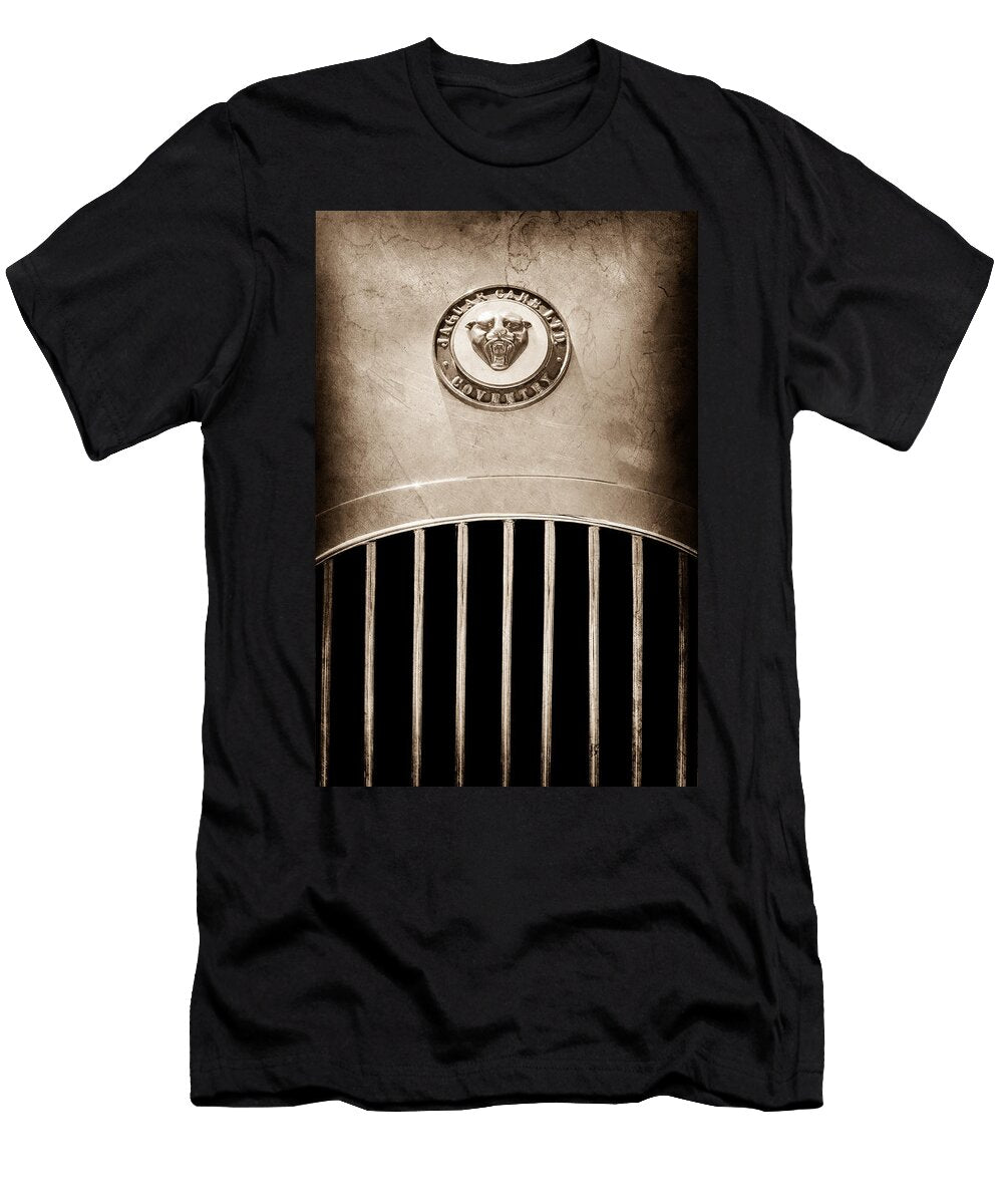1952 Jaguar Xk120 Roadster Emblem Jill Reger T-Shirt