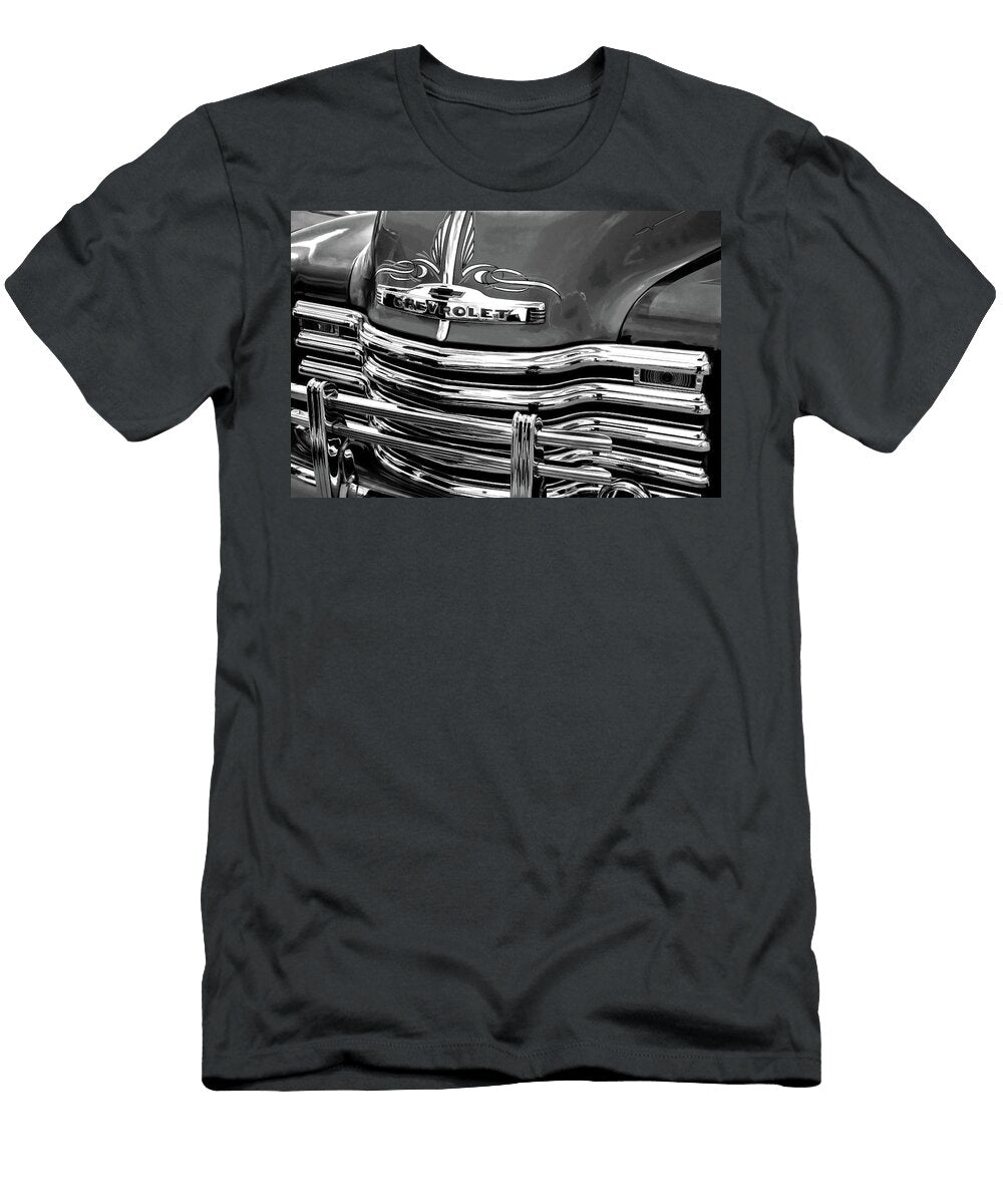 1953 Chevrolet Grille and Emblem Bw 052 Nick Gray T-Shirt
