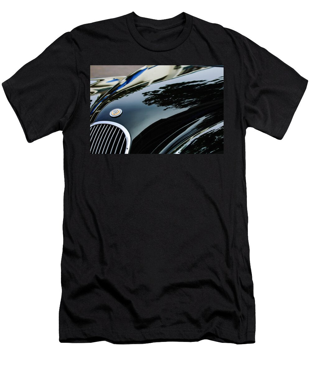 1954 Jaguar Xk 120 Roadster Hood Emblem Jill Reger T-Shirt