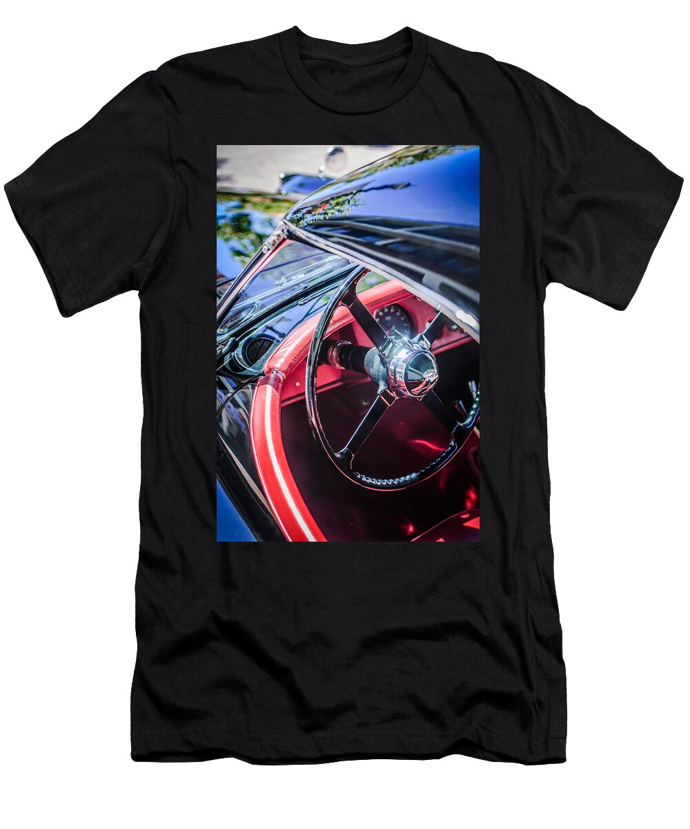 1954 Jaguar Xk120 Roadster Steering Wheel 0500c Jill Reger T-Shirt