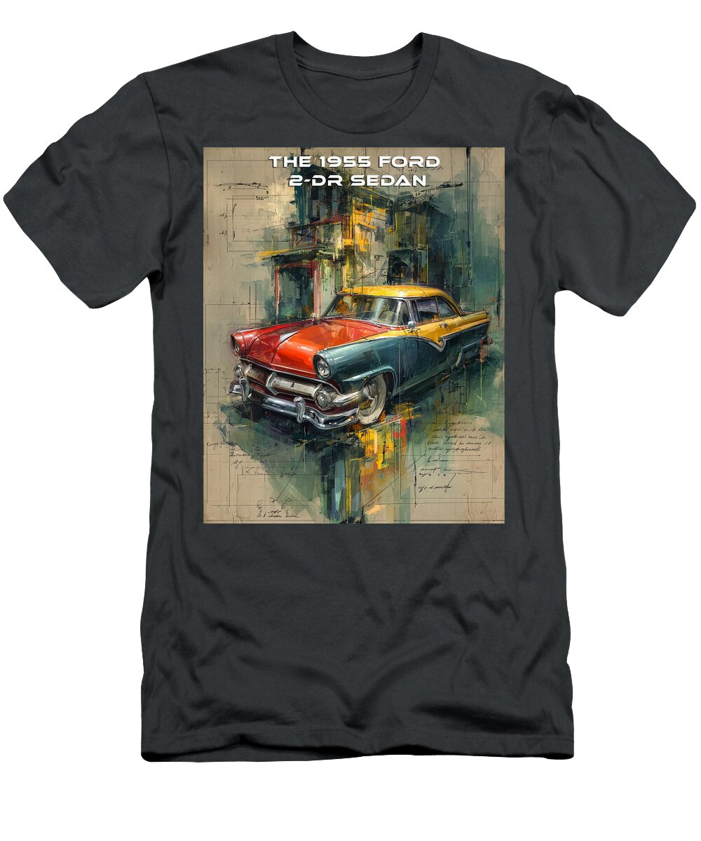 1955 Ford Sedan Concept Design Kevin Walker and Pixel Reverie T-Shirt