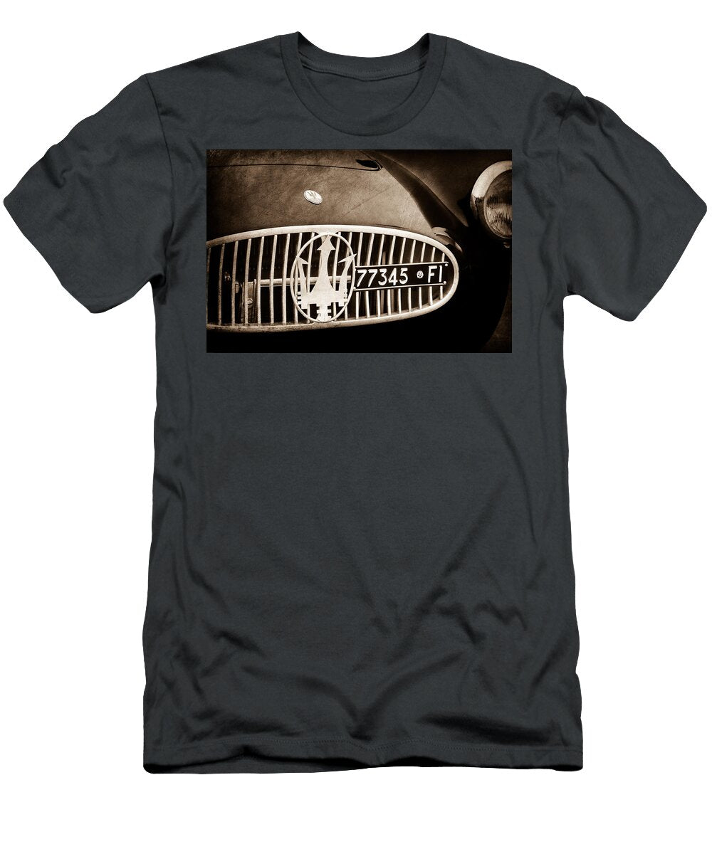1955 Maserati A6gcs Roadster Grille Emblem 0482s Jill Reger T-Shirt
