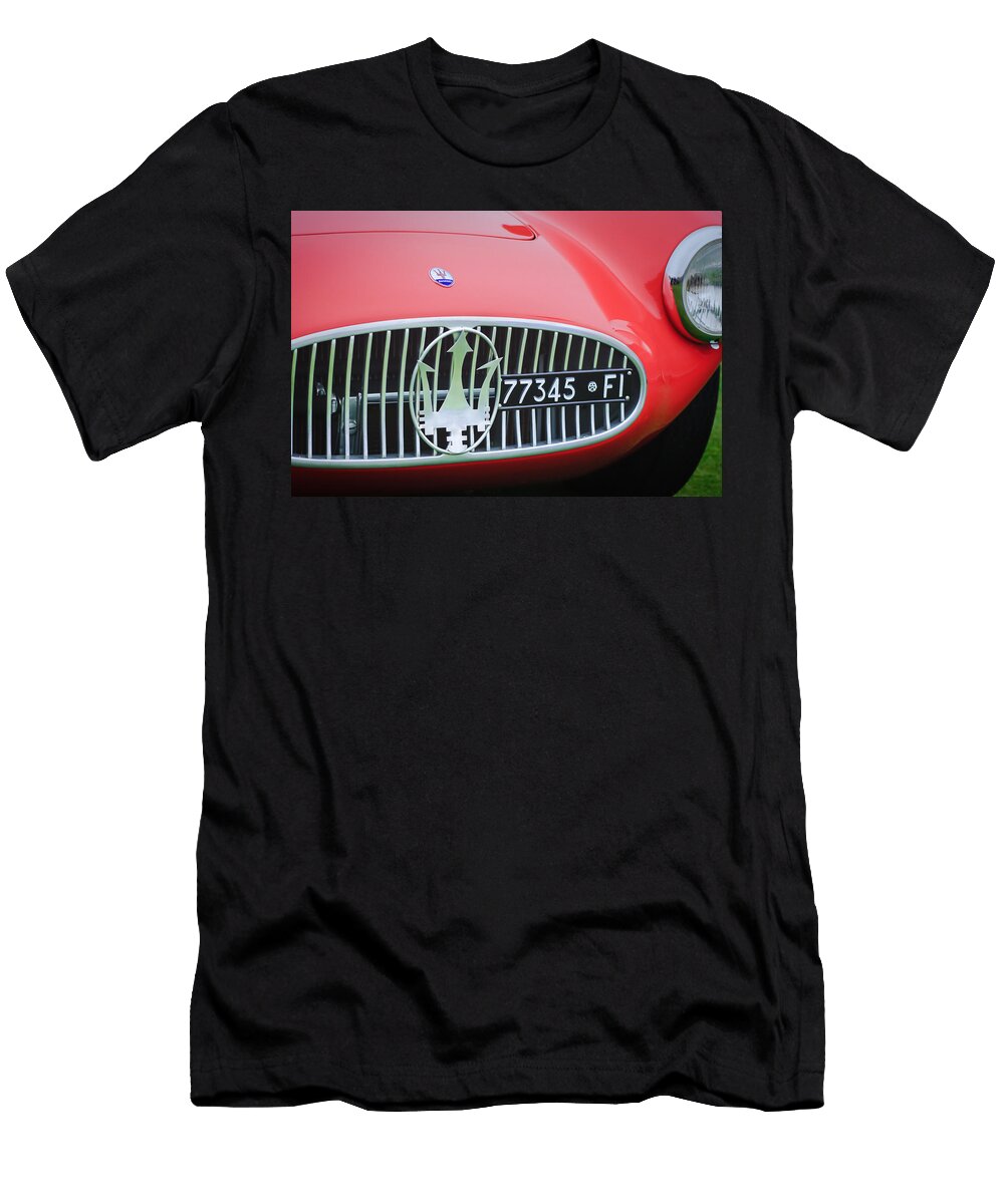 1955 Maserati A6gcs Roadster Grille Emblem Jill Reger T-Shirt