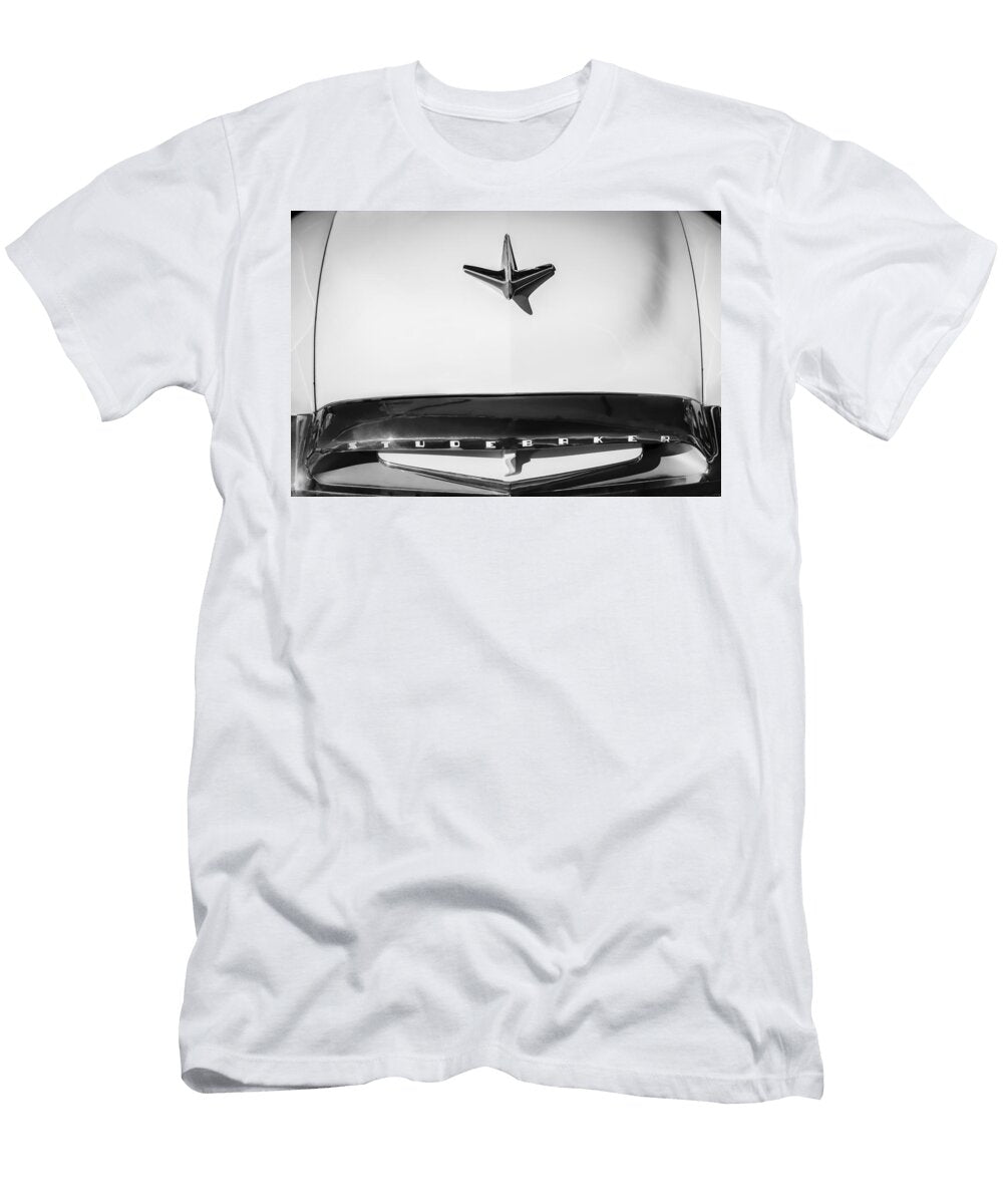 1955 Studebaker Commander Sedan Grille Emblem Hood Ornament 0578bw Jill Reger T-Shirt