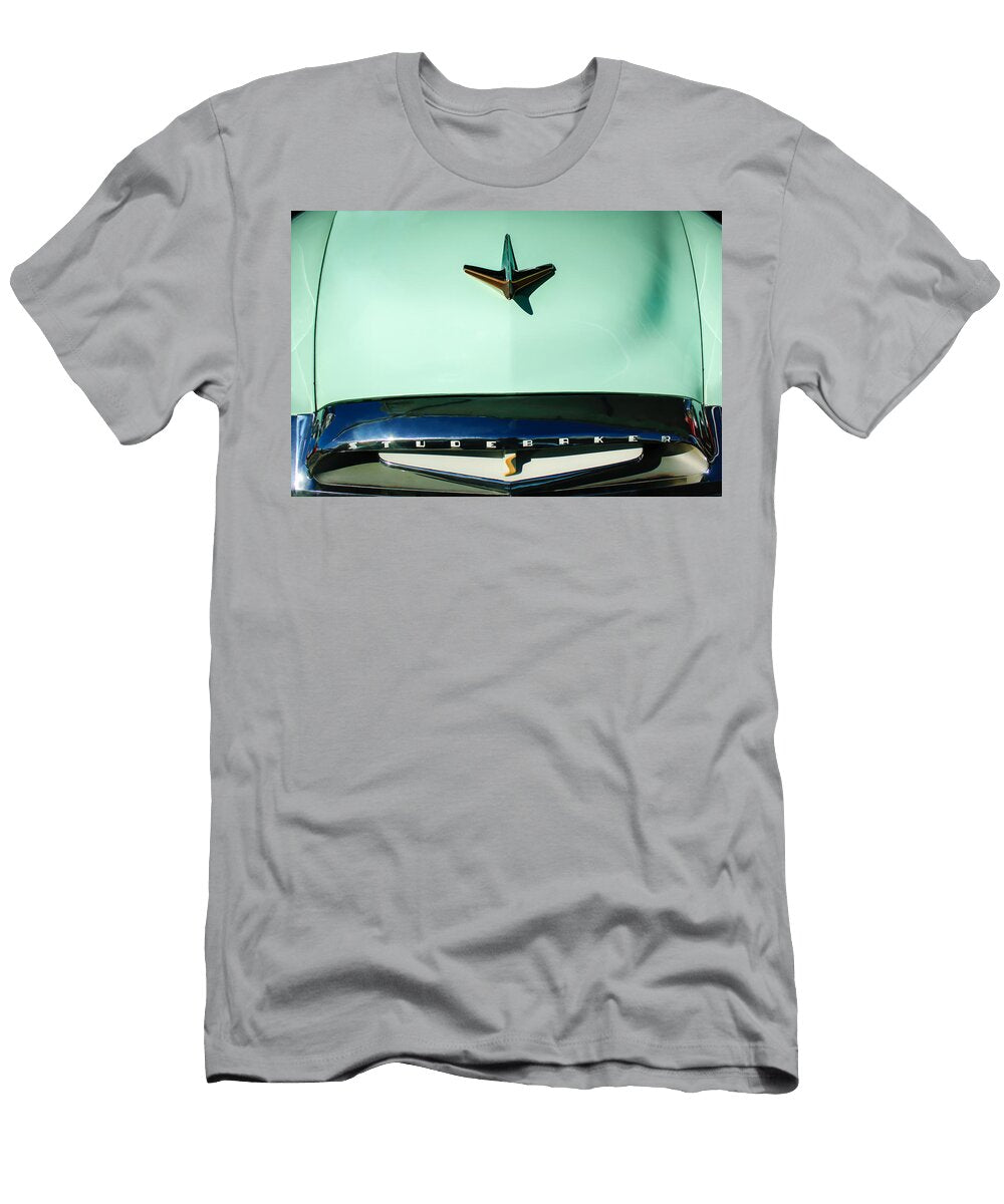 1955 Studebaker Commander Sedan Grille Emblem Hood Ornament 0578c Jill Reger T-Shirt