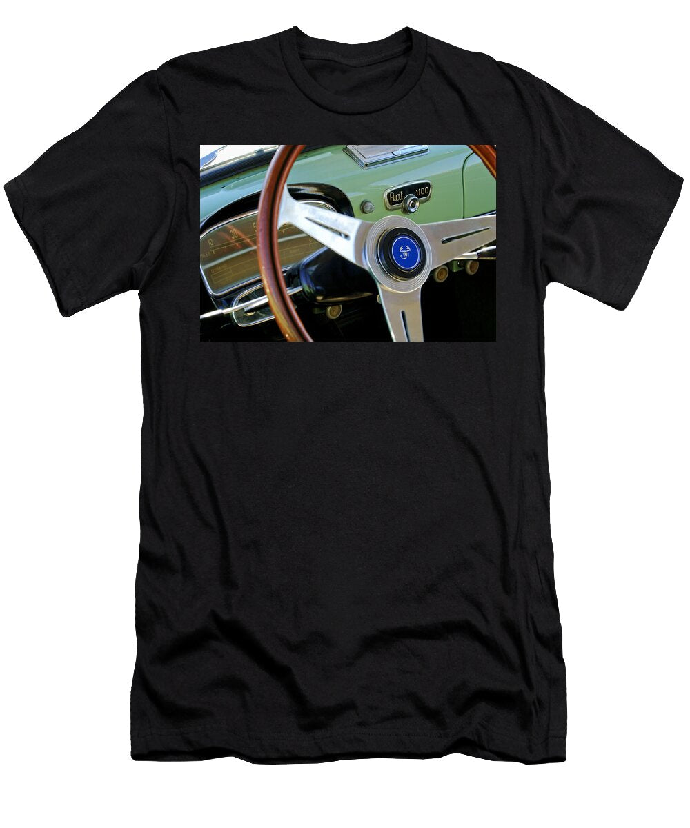 1956 Fiat 1100 Sedan Steering Wheel Emblem Jill Reger T-Shirt