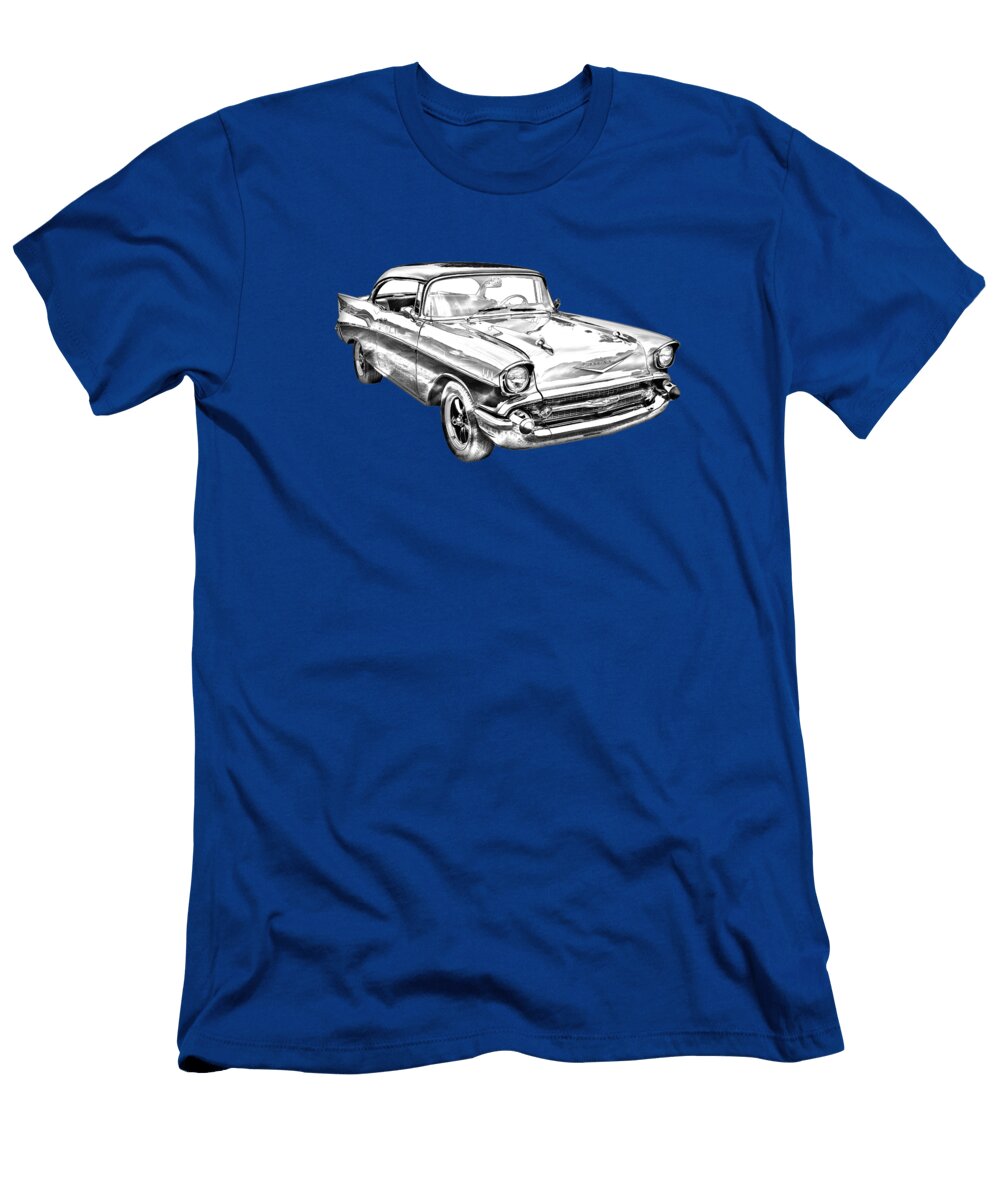 1957 Chevy Bel Air Illustration Keith Webber Jr T-Shirt