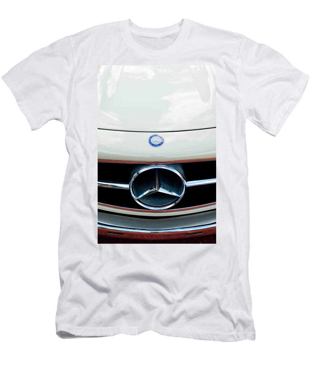 1957 Mercedes Benz 300sl Roadster Hood Emblem Jill Reger T-Shirt
