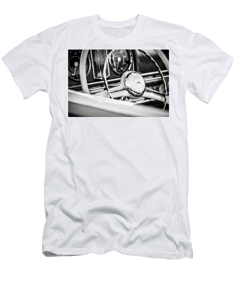 1958 Mercedes Benz 300sl Roadster Steering Wheel 1131bw Jill Reger T-Shirt