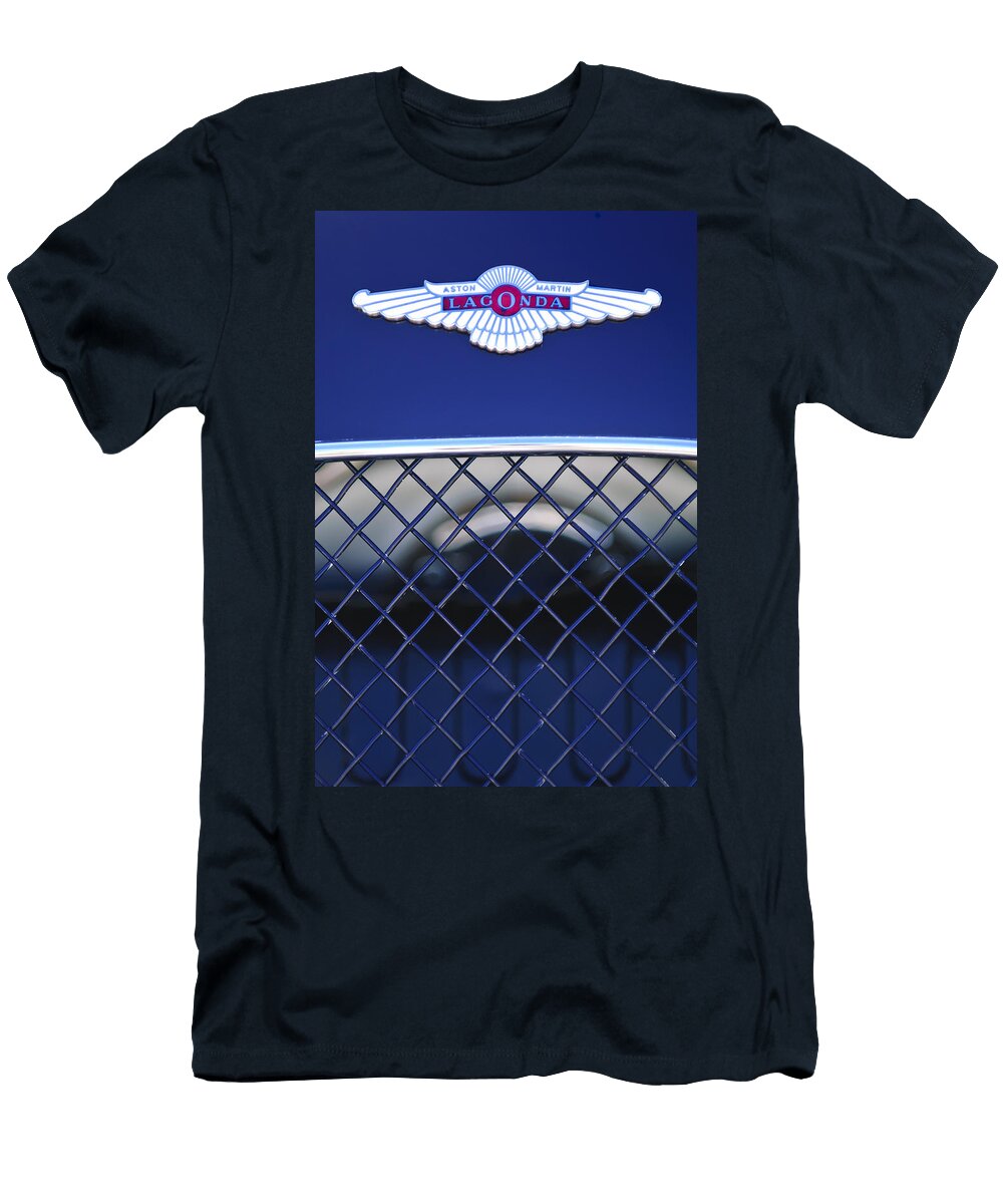 1959 Aston Martin Jaguar C Type Roadster Emblem Jill Reger T-Shirt