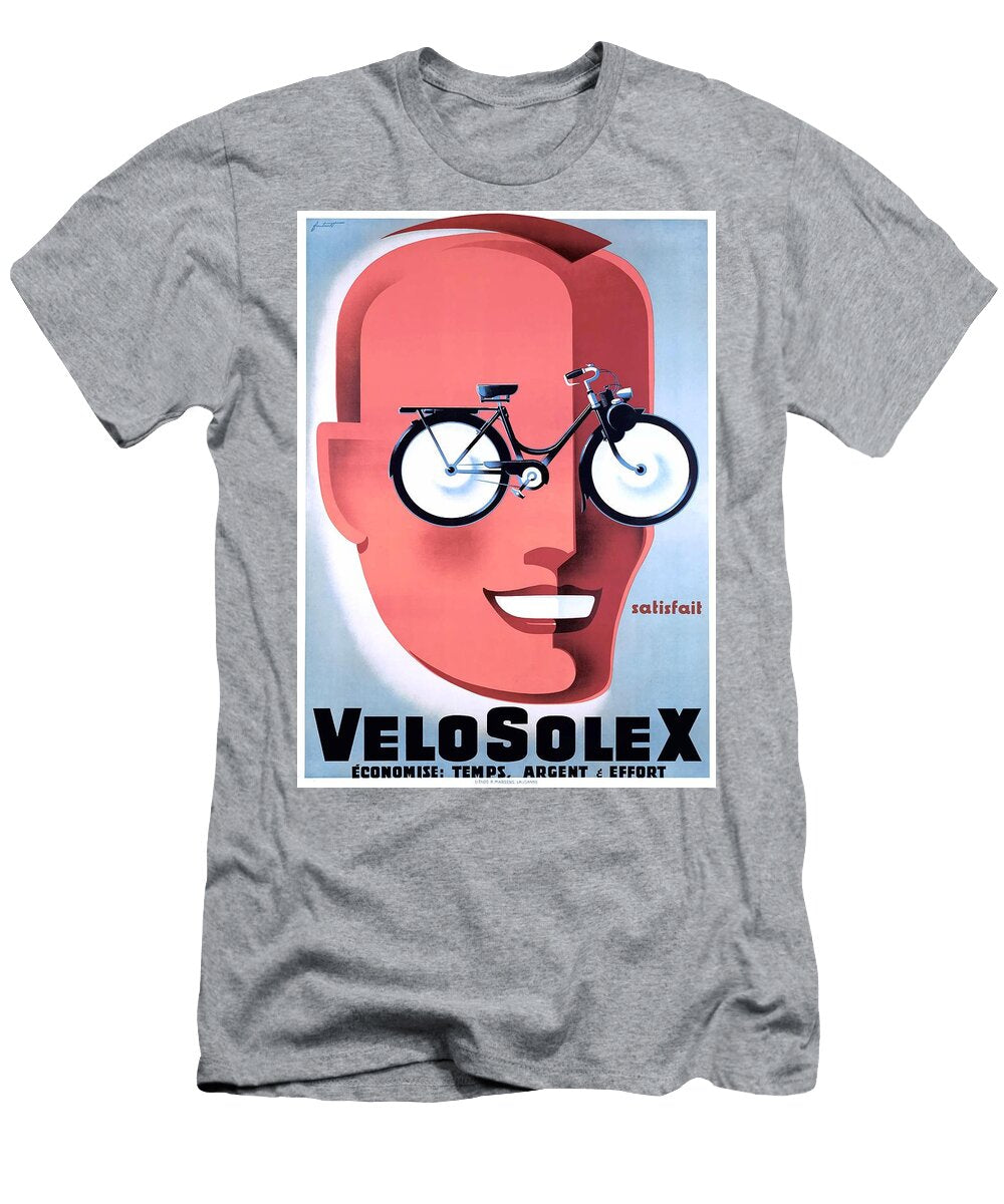 1959 Solex Powered Bicycle French Advertising Poster Retro Graphics T-Shirt