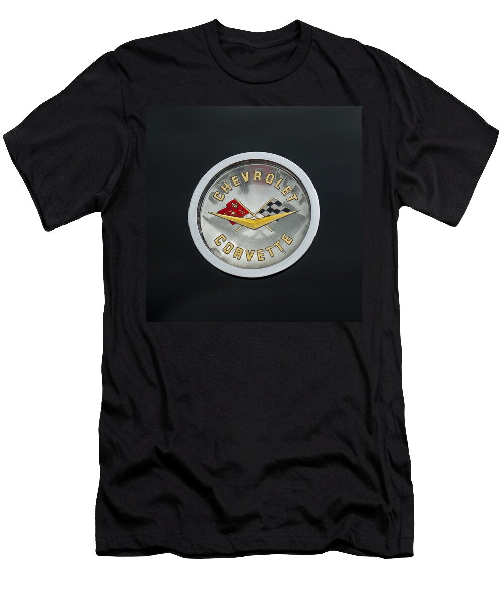 1960 Chevrolet Corvette Roadster Emblem Jill Reger T-Shirt