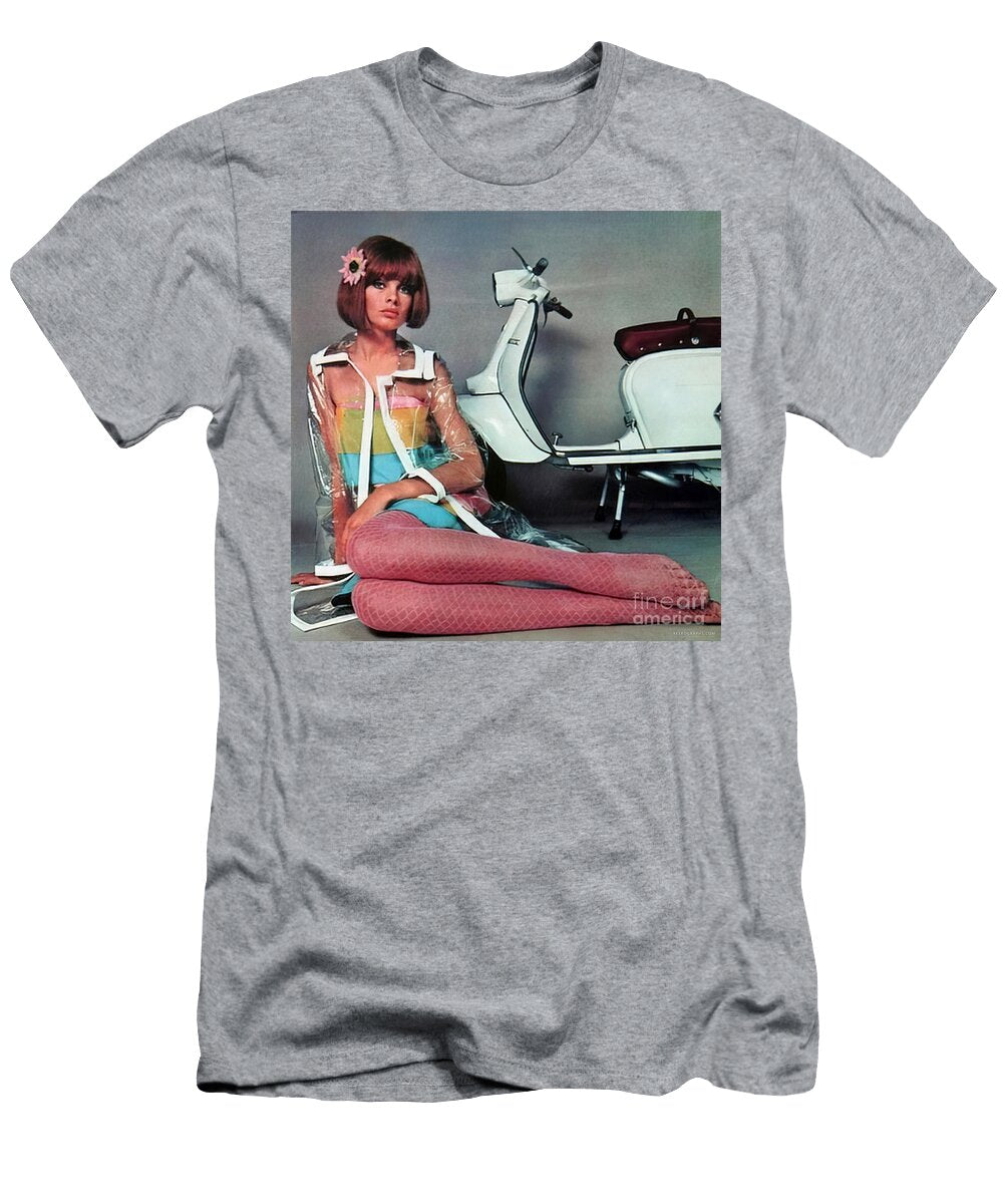 1960s Advertisement Motor Scooter with Fashion Model Retrographs T-Shirt