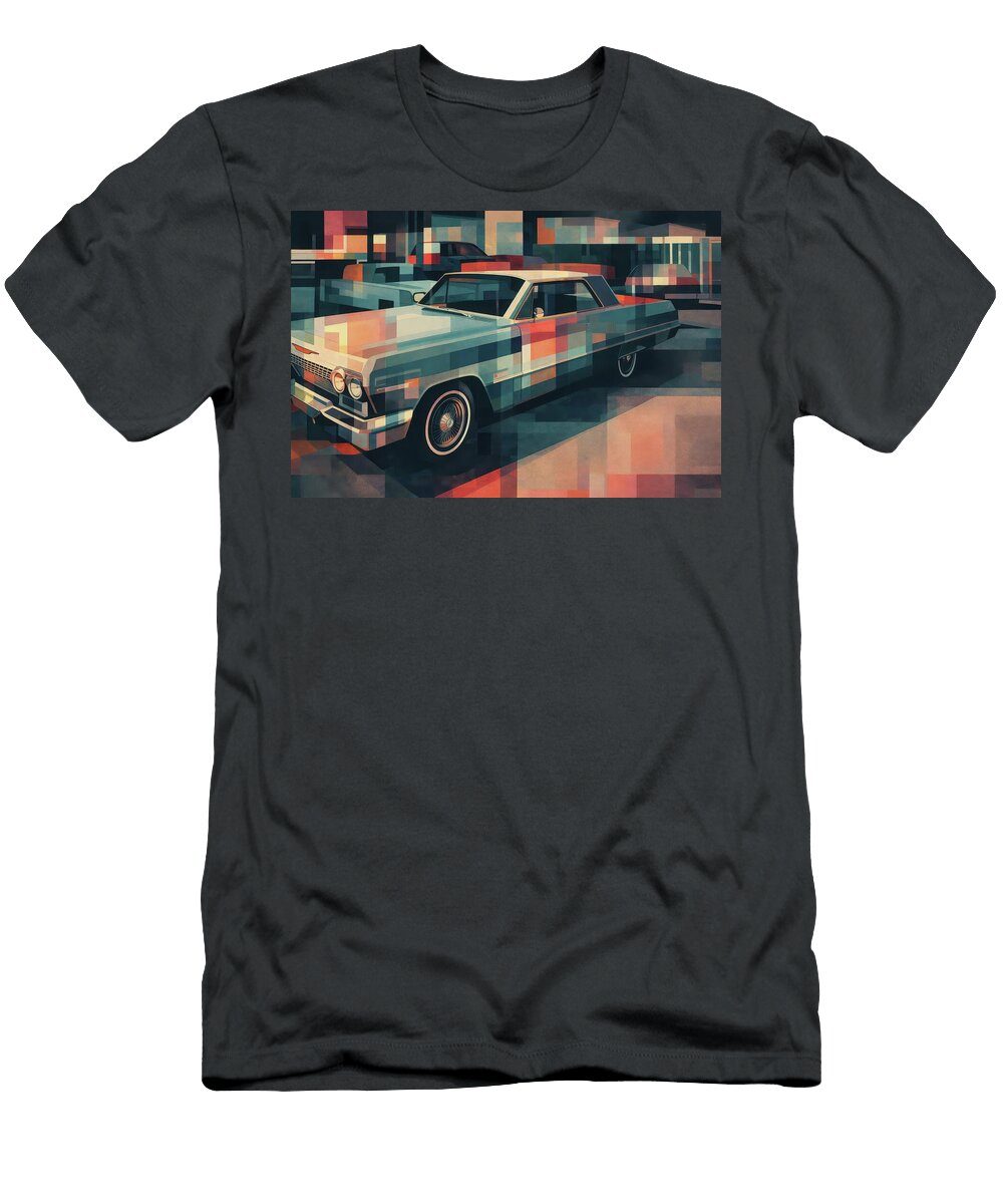 1960s American Classic Coupe Lowrider Style Vintage Car Wall Art Cathy Anderson T-Shirt