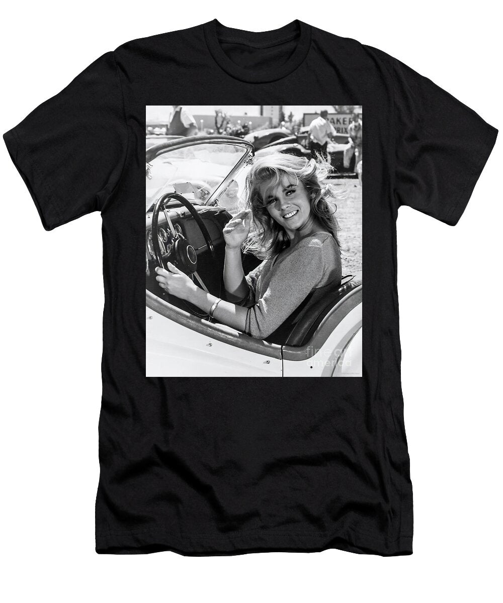 1960s Ann Margaret in Triumph Tr3 Roadster Retrographs T-Shirt