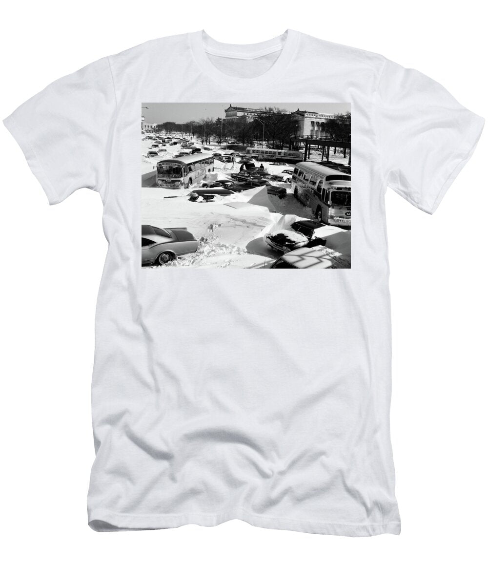 1960s Overhead View of Cars and Buses Vintage Images T-Shirt