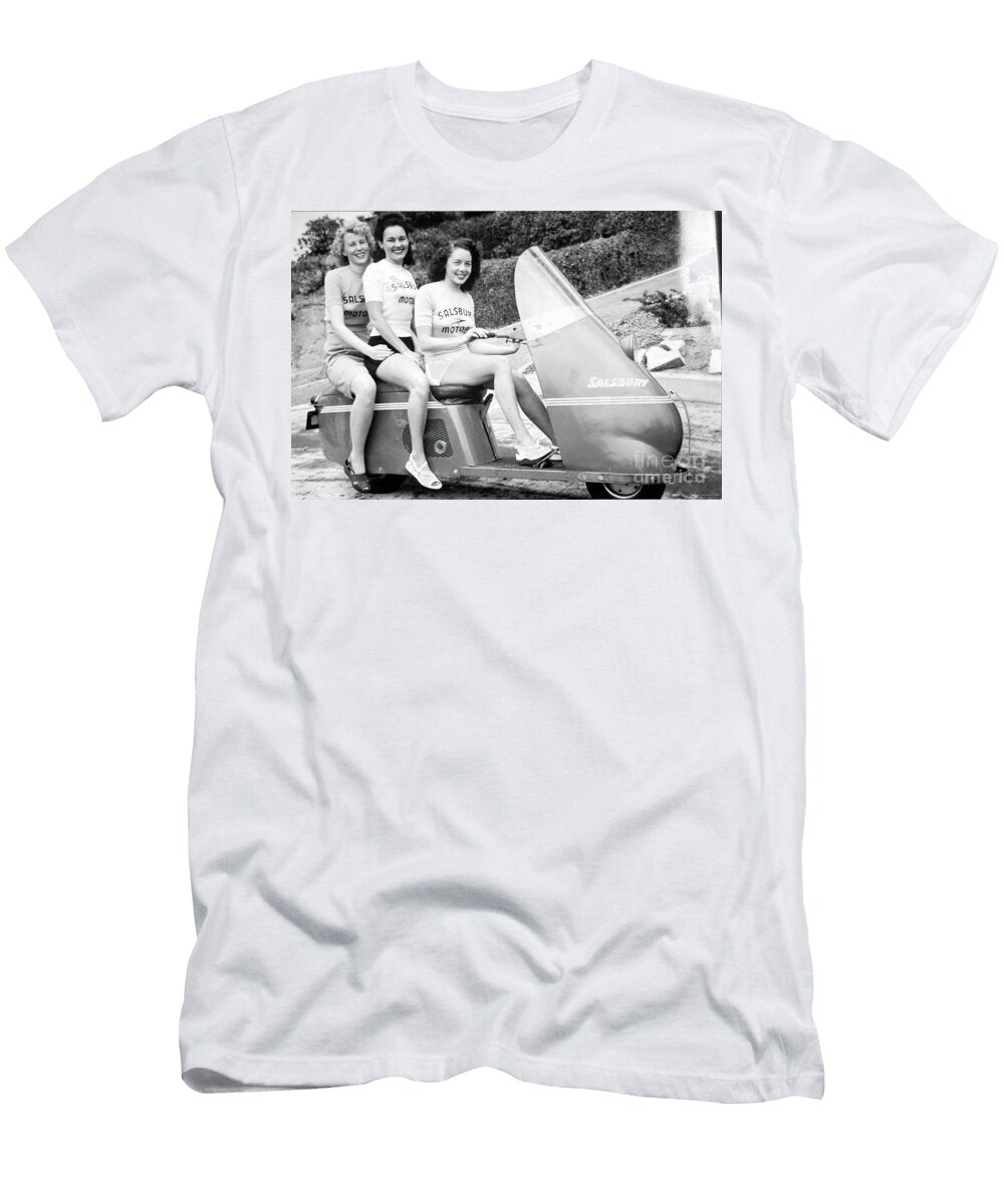 1960s Three Women on Salisbury Motor Scooter Retrographs T-Shirt
