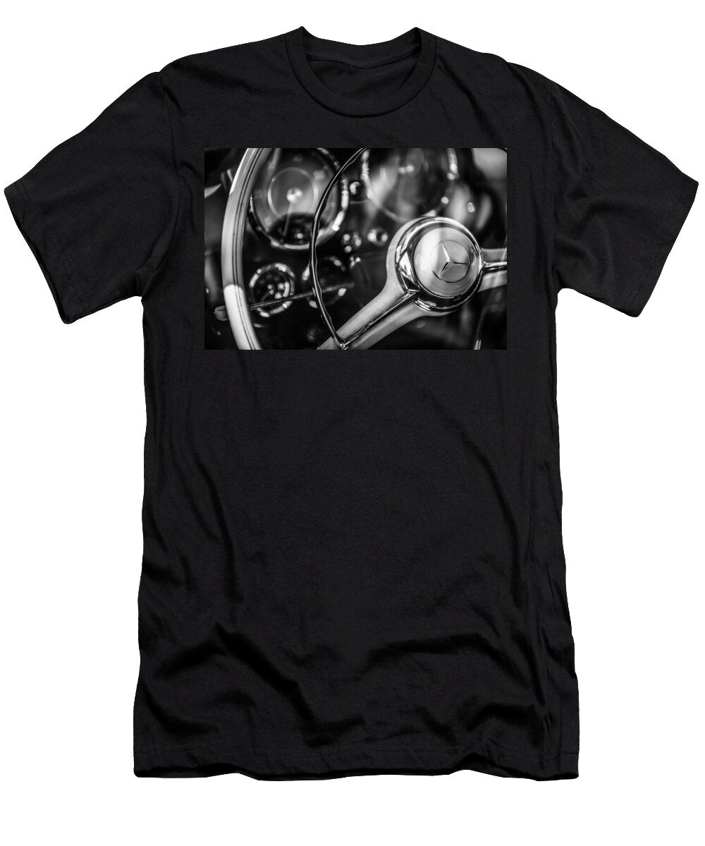 1961 Mercedes Benz 190 Sl Roadster Steering Wheel 0855bw Jill Reger T-Shirt