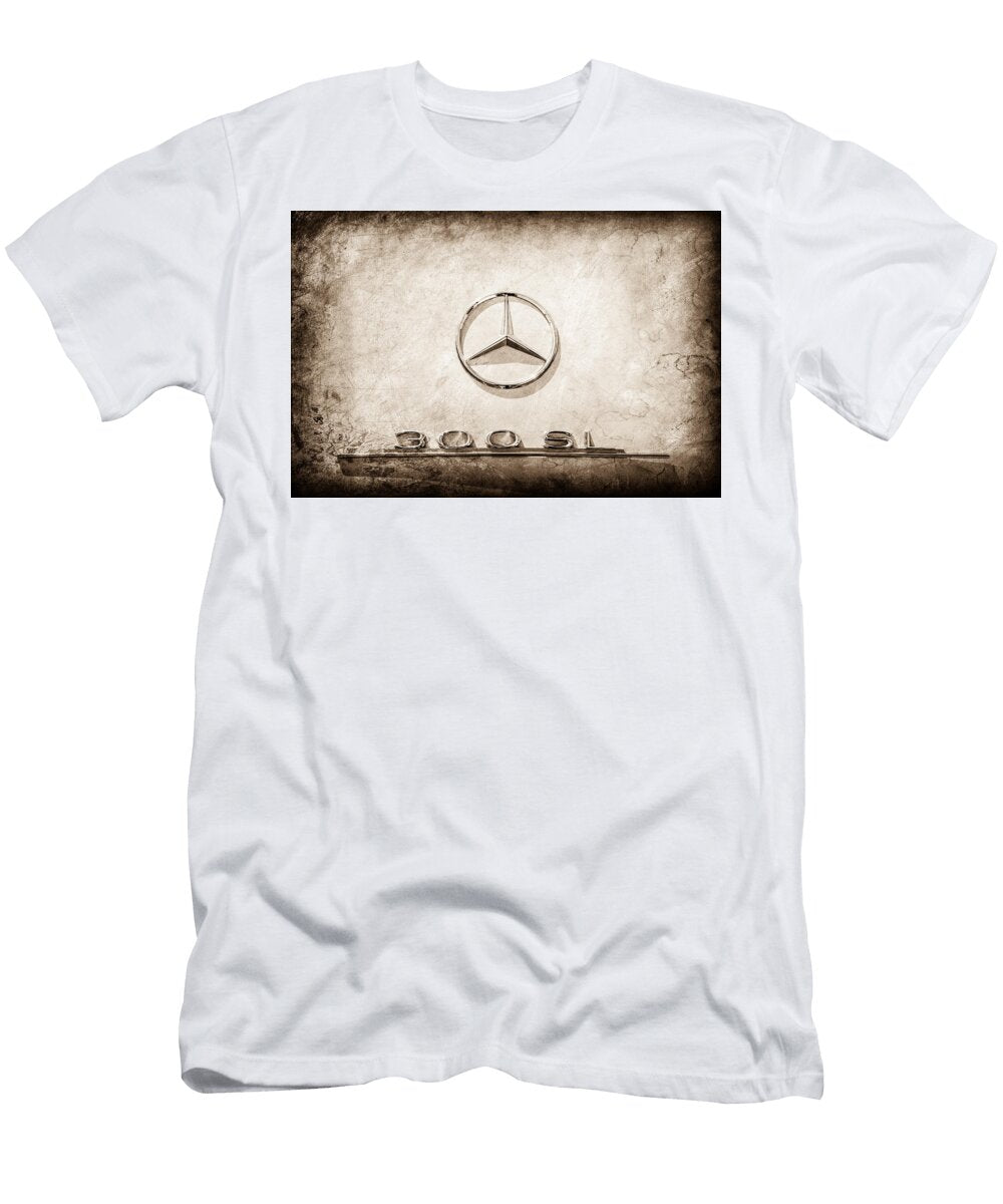 1961 Mercedes Benz 300sl Roadster Emblem 0585s Jill Reger T-Shirt